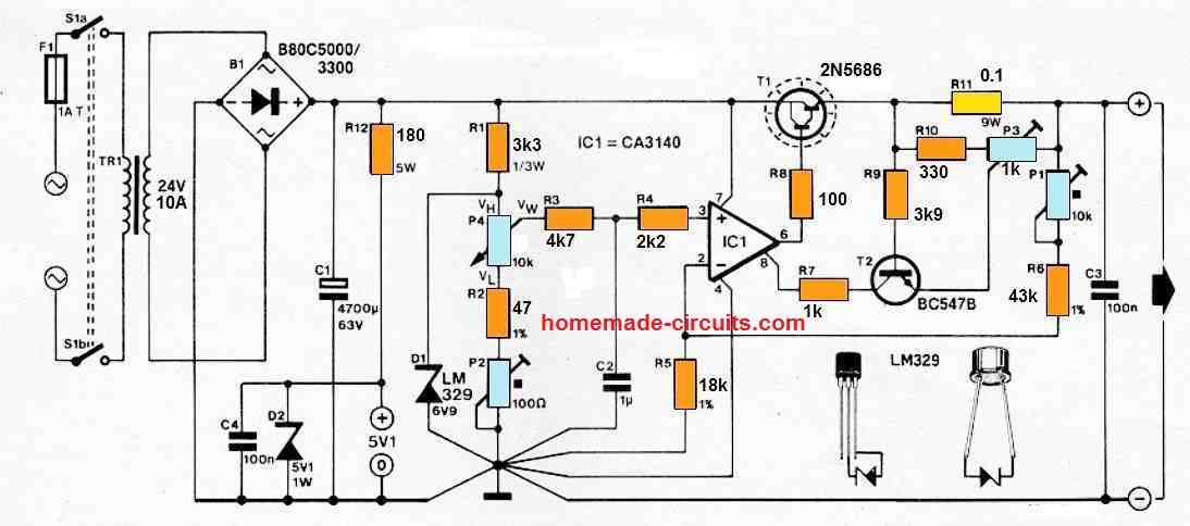 How to Make an Adjustable Power Supply, Variable power supply Home
