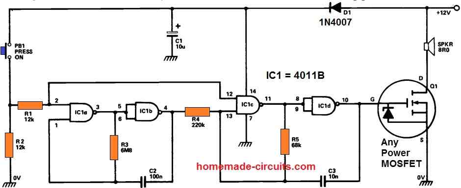 10 watt siren circuit