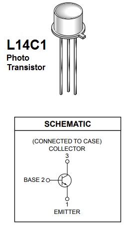 L14C1 photo transistor pinout diagram