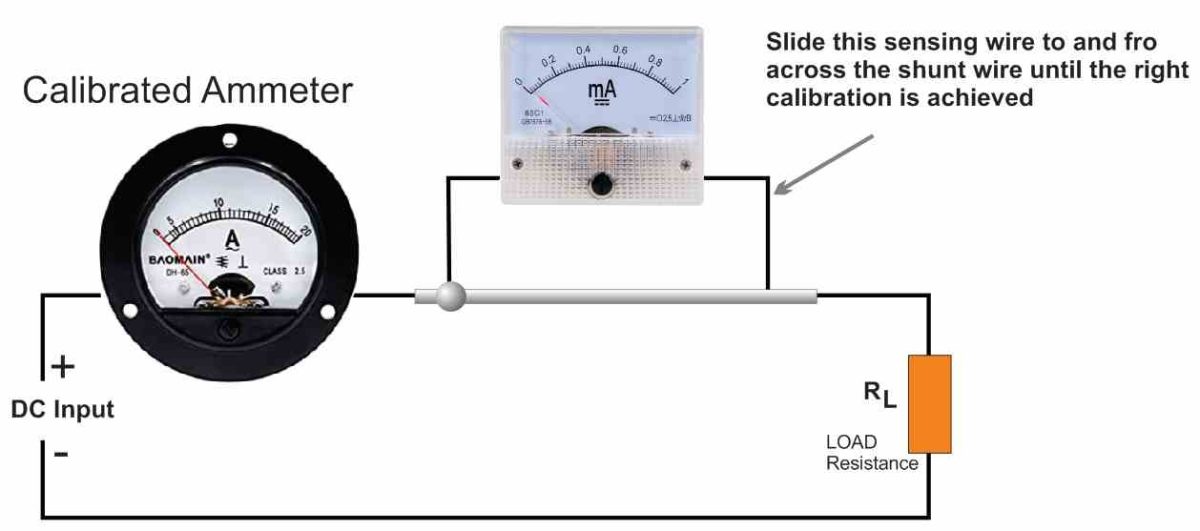 shunt meter calibration set up
