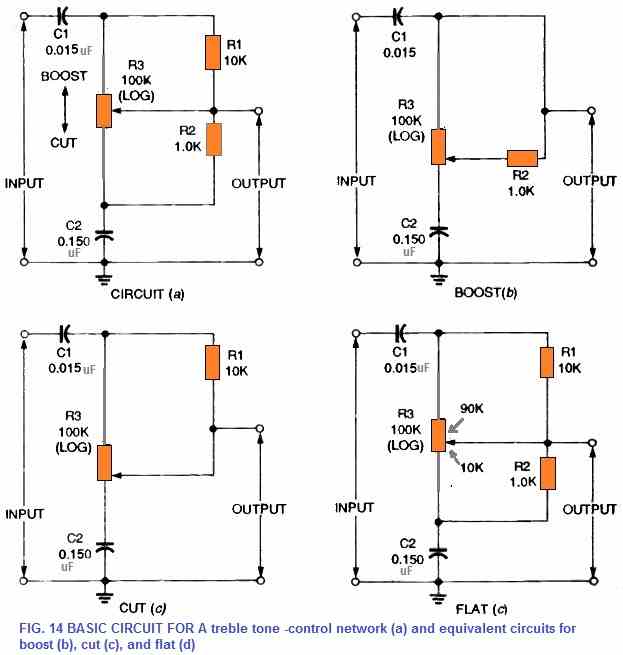 passive treble tone-control configuration