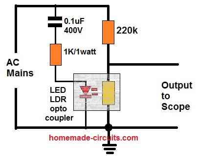 auto-ranging oscilloscope probe circuit