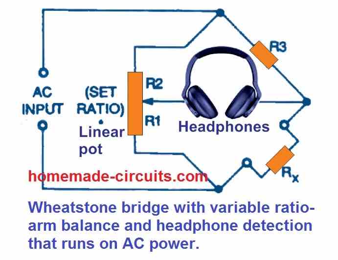 wheatstone with variable ratio arm