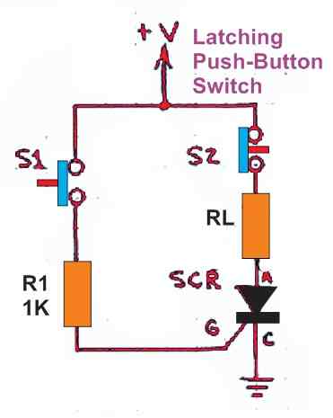 basic SCR set reset circuit