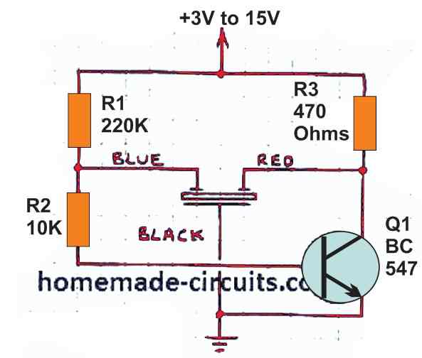 single transistor piezo buzzer circuit