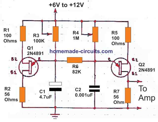 UJT sound effect generator circuit