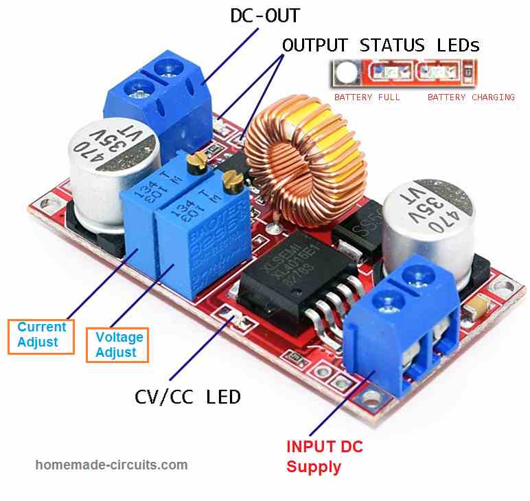Variable adjustable current and voltage buck converter circuit