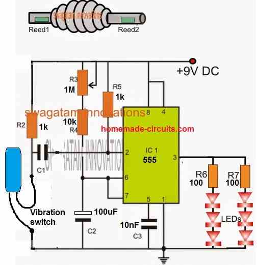 cricket LED bail with vibration switch