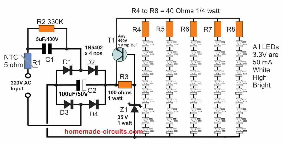 high power caapcitive LED driver