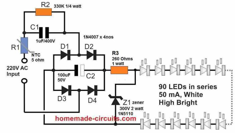 How to Design Simple LED Driver Circuits Circuit Diagram