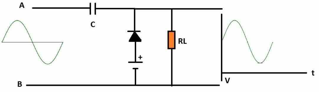 Positive Clamper Circuit with Positive Bias