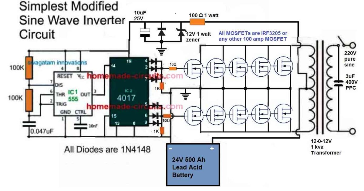 1kva inverter circuit