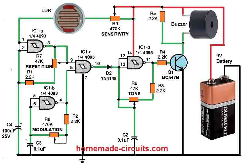 cricket chirping sound simulator circuit