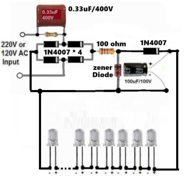 simple LED bulb circuit 1