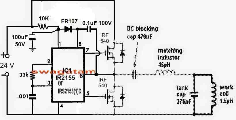 solar induction heater with bootstarpping IC network