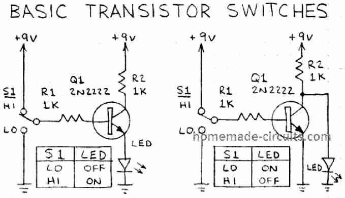 using transistors as switch