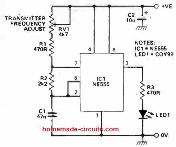 IR intruder alarm circuit using IC 555