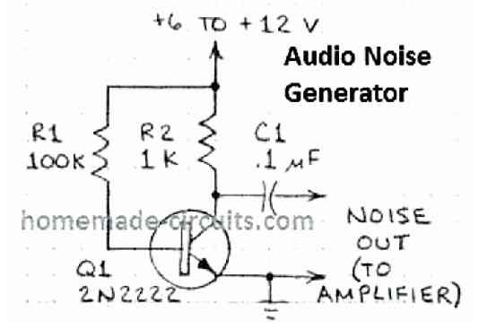 noise generator circuit using single transistor