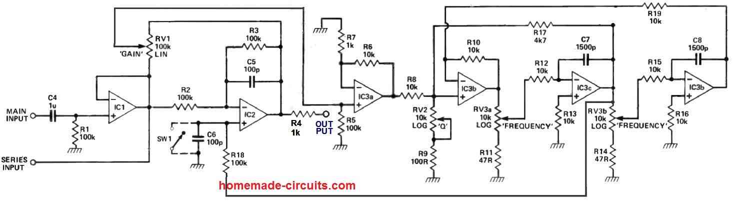 Parametric Equalizer Circuit Diagram