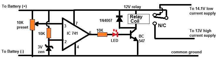 single op amp fast charger circuit