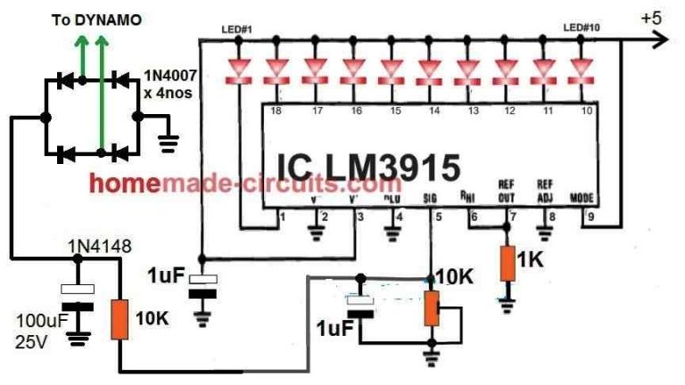Bicycle Speedometer Circuit Circuit Diagram