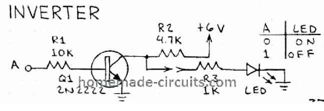voltage inverter circuit using trasistor