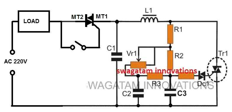 how to add a triac switch in series with a triac dimmer circuit