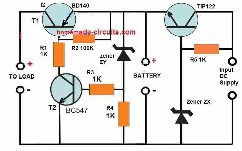 NiMh low high battrey cut off circuit diagram