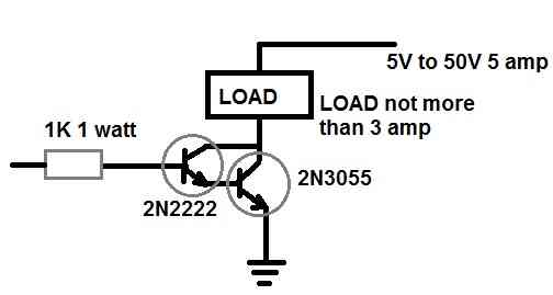 increasing transistor gain with a Darlington configuration