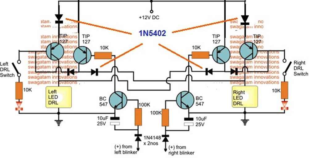 DRL circuit for trucks