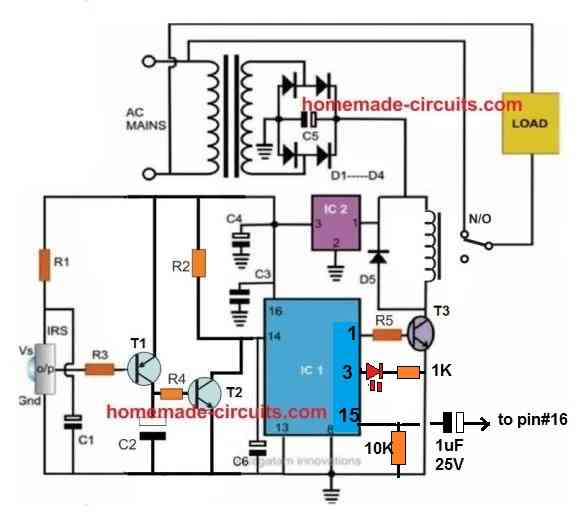 5 times press ON/OFF remote control circuit