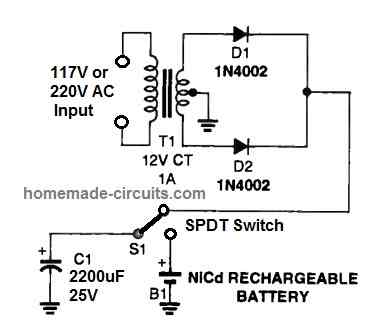 Ni-Cd Battery zapper circuit