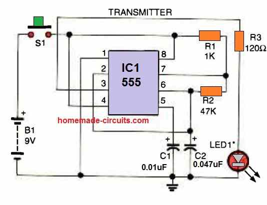 circuit diagram of single infrared sensor