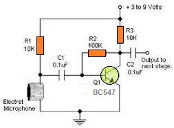 electret MIC preamplifier circuit