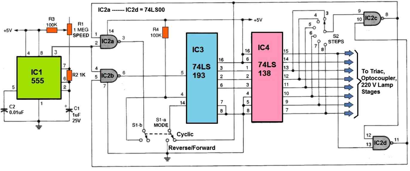 220 V Multiple Light Effect Generator Circuit | Homemade Circuit Projects 220 V Multiple Light Effect Generator Circuit | Homemade Circuit Projects