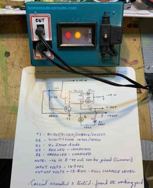 #2 single transistor battery charger prototype image