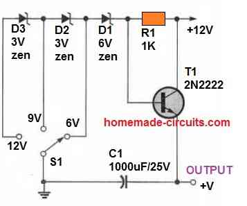 Switchable Voltage Regulator Circuit