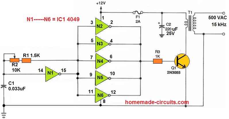 500 V generator circuit