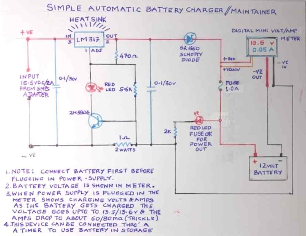 Auto cut off 6 V 12 V 24 volt battery charger using MOSFET