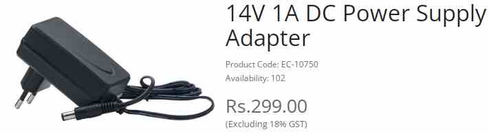 14V adaptor for charging a 12V 7 ah battery