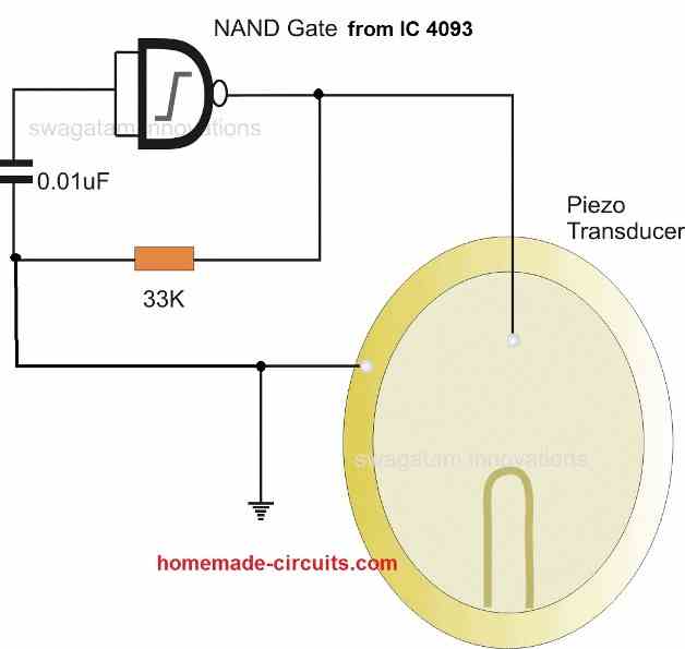 4093 piezo driver circuit