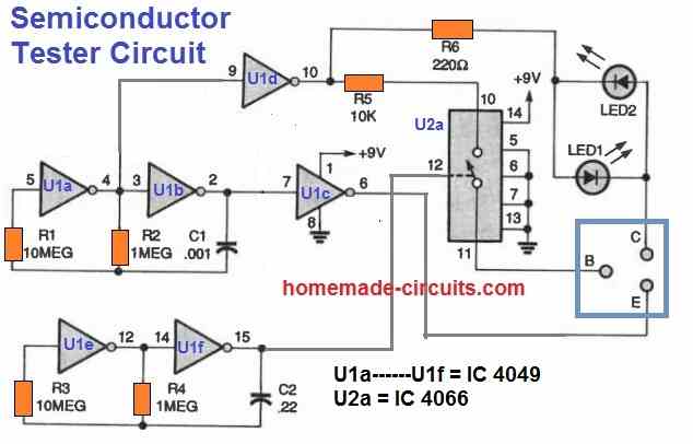 semiconductor parts tester circuit
