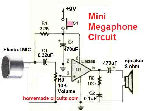 mini megaphone circuit