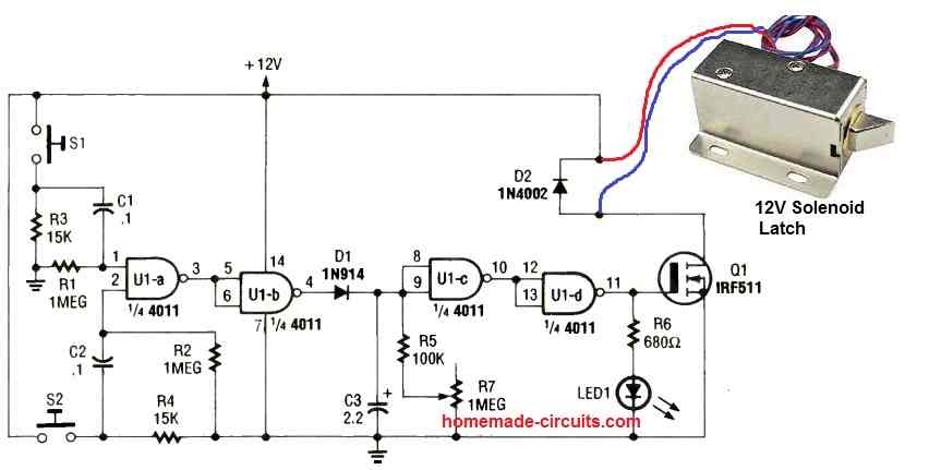 electronic lock circuit
