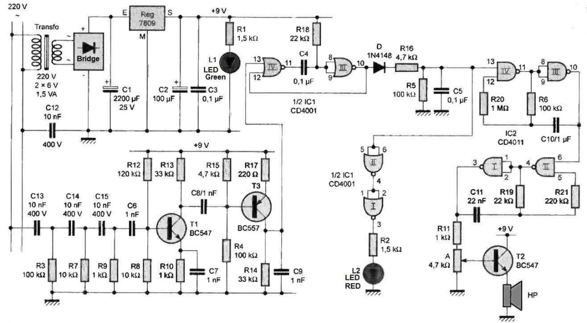 child cry alarm circuit