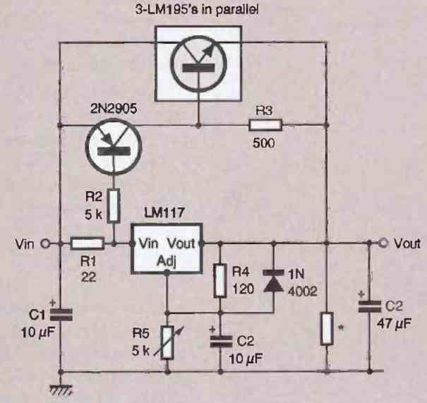 8 amp current from a LM317 power supply circuit
