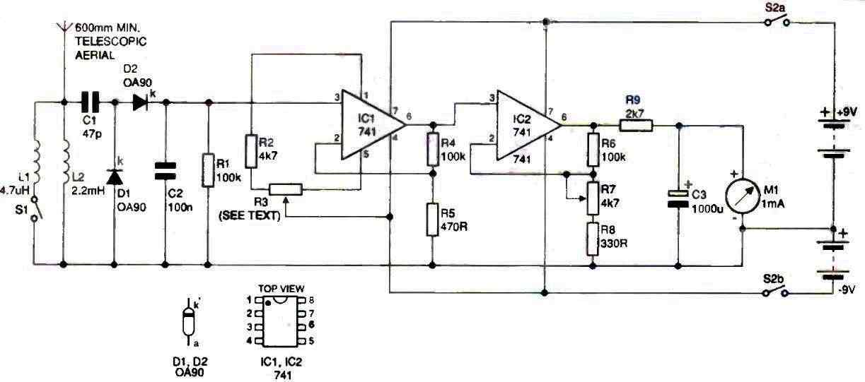 Anti Spy RF Detector Circuit - Wireless Bug Detector - Homemade Circuit ...