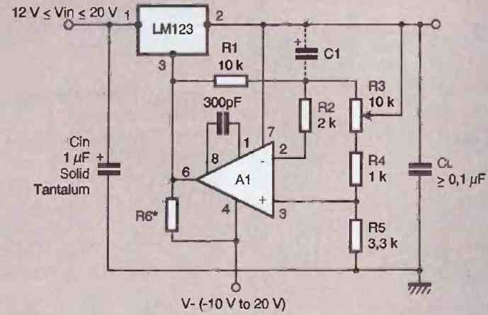 adjustable voltage from LM323 IC