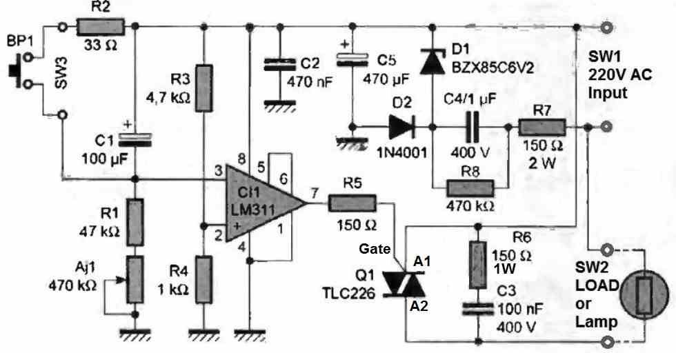 delay OFF lamp timer circuit