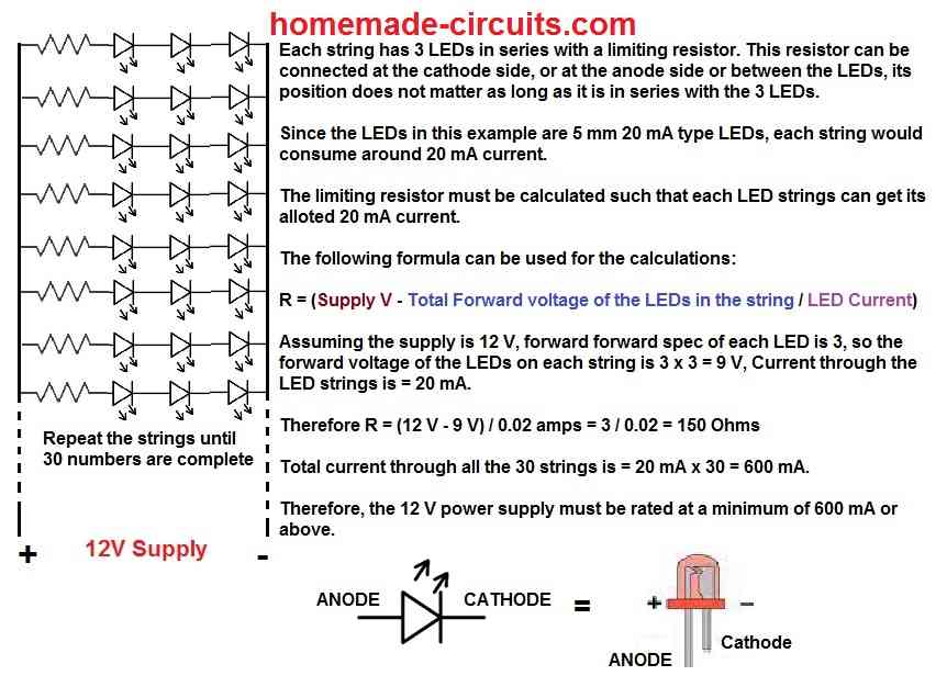 LED string formula and calculations